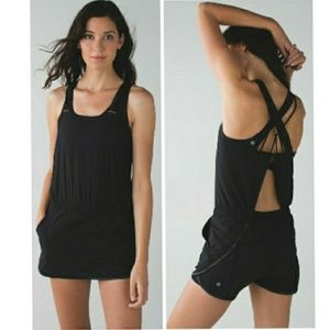 Lululemon Sweaty or Not Runsie Romper Black 8